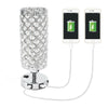 Modern USB Crystal Table Lamp Bedside Light Lighting Home Bedroom Desk Lamp