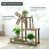 UNHO Various Style Wooden Plant Shelf Stand Plant Flower Pots Rack Garden Decor