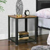 Bedside Table End Table Side Coffee Table Storage Shelves Living Room Bedroom