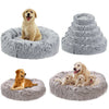 Large Pet Dog Calming Bed Comfy Shag Warm Fluffy Bed Nest Mattress Fur Donut Pad