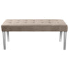 Mink Velvet Dining Bench with Chrome Legs - Seats 2 - Jade Boutique JAD031