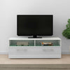 Modern 100cm TV Cabinet Unit Stand White High Gloss Door & Matt Body LED Lights