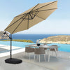 3M Banana Cantilever Umbrella Garden Parasol Sun Shade Patio Hanging Tilt Crank