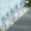 Pack Of 6 Solar Powered LED Stainless Steel Diamond Effect Garden Stake Lights