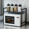2 Tier Corner Kitchen Microwave Oven Rack Stand Metal Storage Shelf Spice Holder