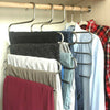 Clothes Pants Trouser Hanger,Multi Layer Storage Rack Closet Space Saver S Shape