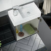 Compact 400mm Basin Vanity Unit Grey Wall Hung Bathroom Sink & Tap Set |Nanuya