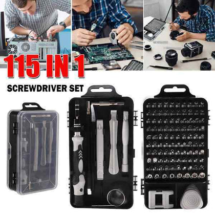 115 in 1 Pro Multi Electric Precision Mini Screwdriver Set Bits Repair Tool Kit