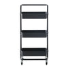 3 Tier Slim Kitchen Storage Trolley Cart Rack Tray Shelf Rolling Wheel W/ Handle