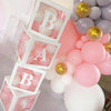 4pcs Baby Box Wedding Baby Shower Balloon Box Transparent Birthday Party Decor