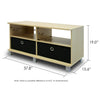 Furinno Andrey Entertainment Center with Bin Drawers, Steam Beech/Black
