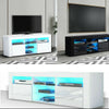 Modern TV Unit Cabinet Stand LED Light High Gloss Doors and Matt body Storage