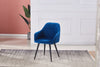 2Pcs Velvet Dining Chairs 1Pair Living Room Chairs with Armrest and Metal leg