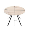 Round Dining Table 110cm Wooden Top With Metal Legs Kitchen Dining Room Table