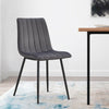 2 Grey Velvet Dining Chairs Metal Legs Office Chairs Dining Room Kitchen Modern