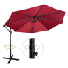 Mondeer 3M Garden Banana Parasol Cantilever Parasol Crank Handle with Solar LED