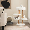 Wood Cat Tree Multi-Layer Cat Climbing Activity Center with Scratching Posts