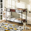 Metal Bunk Bed 3FT Single over Single Loft Bed Frame W/ Ladder Safety Guardrail