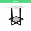 Small Bedside Table Cabinet Side End Table Nightstand Storage Organizer Stand