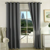 Thick Thermal Blackout Ready Made Eyelet Ring Top Pair Curtains Panel +Tie Backs
