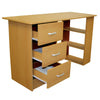 Computer Desk 3 Drawer PC Dressing Table Black White Beech Dark Walnut Redstone