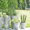 Tall Short Grey Concrete Effect Flower Plant Pot Indoor Outdoor Garden Planters