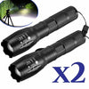 2X Police 90000LM LED Flashlight Zoom Torch Lamp+2x 18650 Battery +Newest