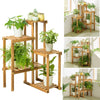 Wooden Outdoor Indoor Pot Plant Stand Display Garden Decor Flower Rack 5 Tiers