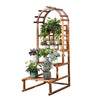 Arched Hollow Grid Wooden Storage Flower Pot Hanger Planter Climbing Stand Shelf