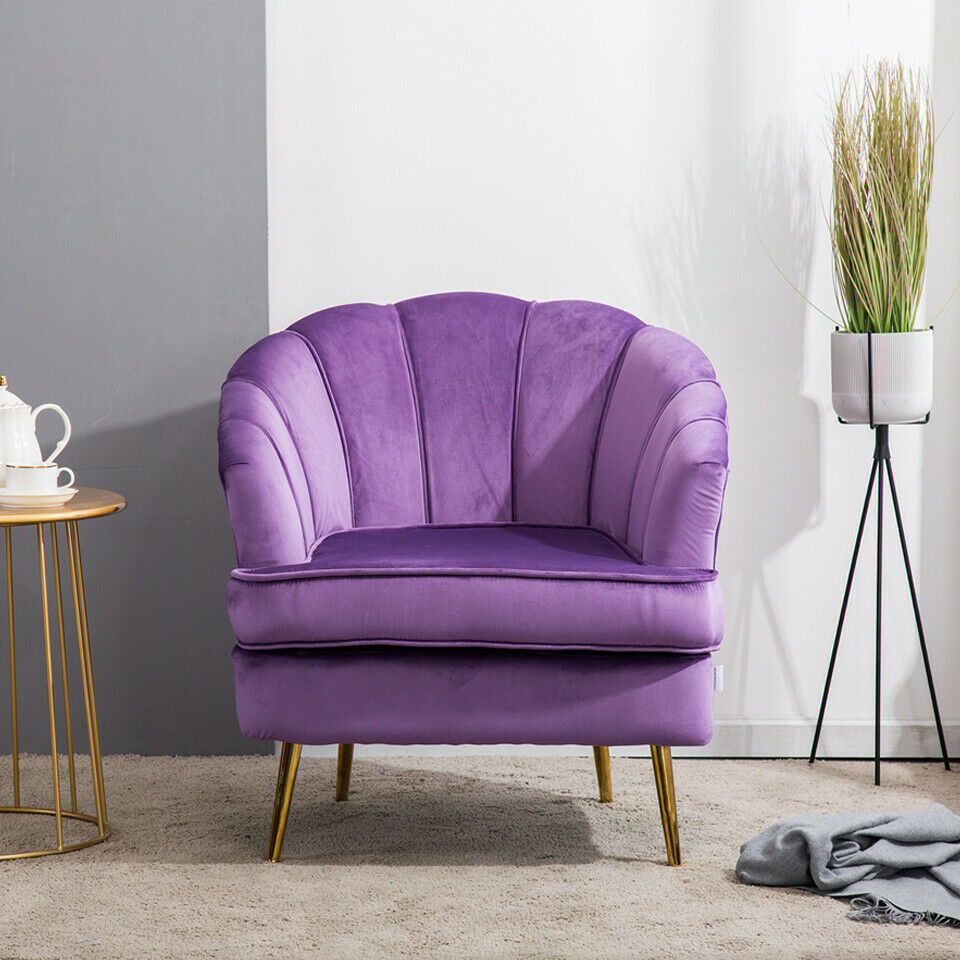 Blush Pink Wing Back Armchair Scallop Shell Cocktail Tub Occasional Lounge Chair