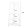 5 Tier White Corner Ladder Shelf Home Display Bookcase Corner Shelf UK Stock