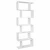 Wooden White S Shape Storage Display Unit Bookcase Bookshelf Room Divider Decor