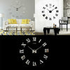 Luxury 3D DIY Wall Clock Roman Numeral Mirror Sticker Home Living Room Art Décor