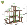 Large Vertical Wood Plant Stand Multiple Indoor Plants Shelf Corner Room Terrace