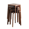 Vintage Stackable Bar Stool Backless Counter Seat Seating Chair High Legs Solid