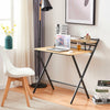 Folding Computer Desk Wooden Study Coffee Table with Shelf Laptop Home Office UK