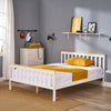 Solid Wooden Pine 4FT6 Double Bed Frame White Slatted Bedframe Bedroom Furniture