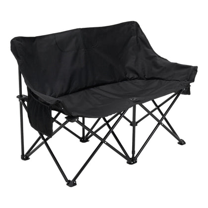 Double Camping Chair Folding Portable Outdoor Garden 2 Seater Chair Loveseat