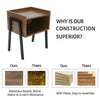 Vintage Bedside End Table Cupboard Sofa Bed Side Desk Nightstand Storage Shelf K