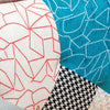 Vintage Patchwork Fabric Leisure Armchair Wing Back Upholstered Chair Footstool