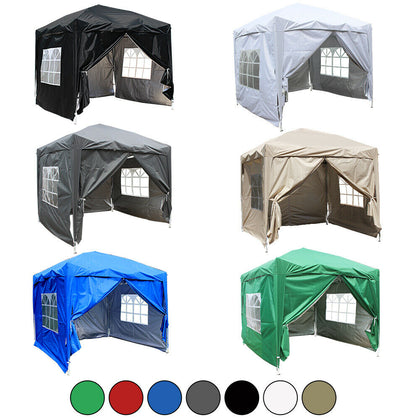 2.5x2.5m Outdoor Pop Up Gazebo Garden Party Marquee Tent with 4 Leg Weights Bags