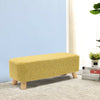 Linen Fabric Upholstered Pouffe Footstool Low Bench Stool FootRest Stool Hallway