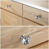 16Pcs Clear Diamond Crystal Glass Door Knobs Drawer Wardrobe Cabinet Handles