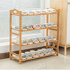 3/4/5 Tier Natural Wooden Bamboo Shoe Rack Organiser Stand Unit Storage Shelf
