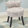 Bedroom Dressing Table Stool Fabric Vanity Makeup Chair Wood Legs Pouffe Padded