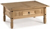 Corona Coffee Table Mexican Solid Pine 1 Drawer Living room Furniture