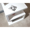 Coffee/Side Table With RGB LED Light Simple Modern Design White High Gloss Unit