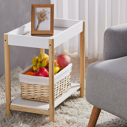 Modern Sofa Side Table End Table Bedside Stand Tray Top Living Room Bedroom Unit