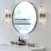 Wall Mounted Round Mirror Brushed Metal Frame Vanity Mirror Bathroom Bedroom