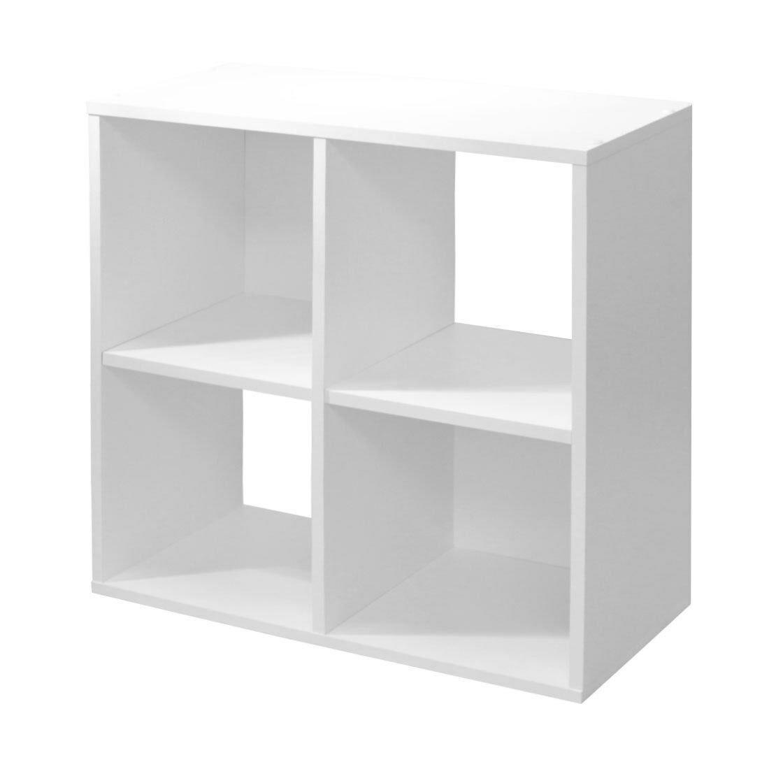 Storage Cube Display Bookcase 4 Shelves Tier Shelving Unit Book Shelf 